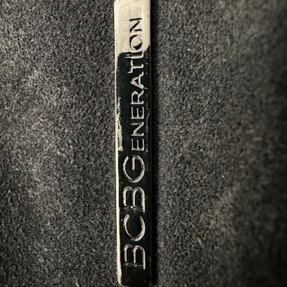 BCBGeneration Suede Tassel Hobo Bag, Fume/Gray - Picture 9 of 10